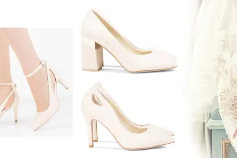 Jakie buty do sukni ślubnej ivory? Idealne kolory i style, które oczarują